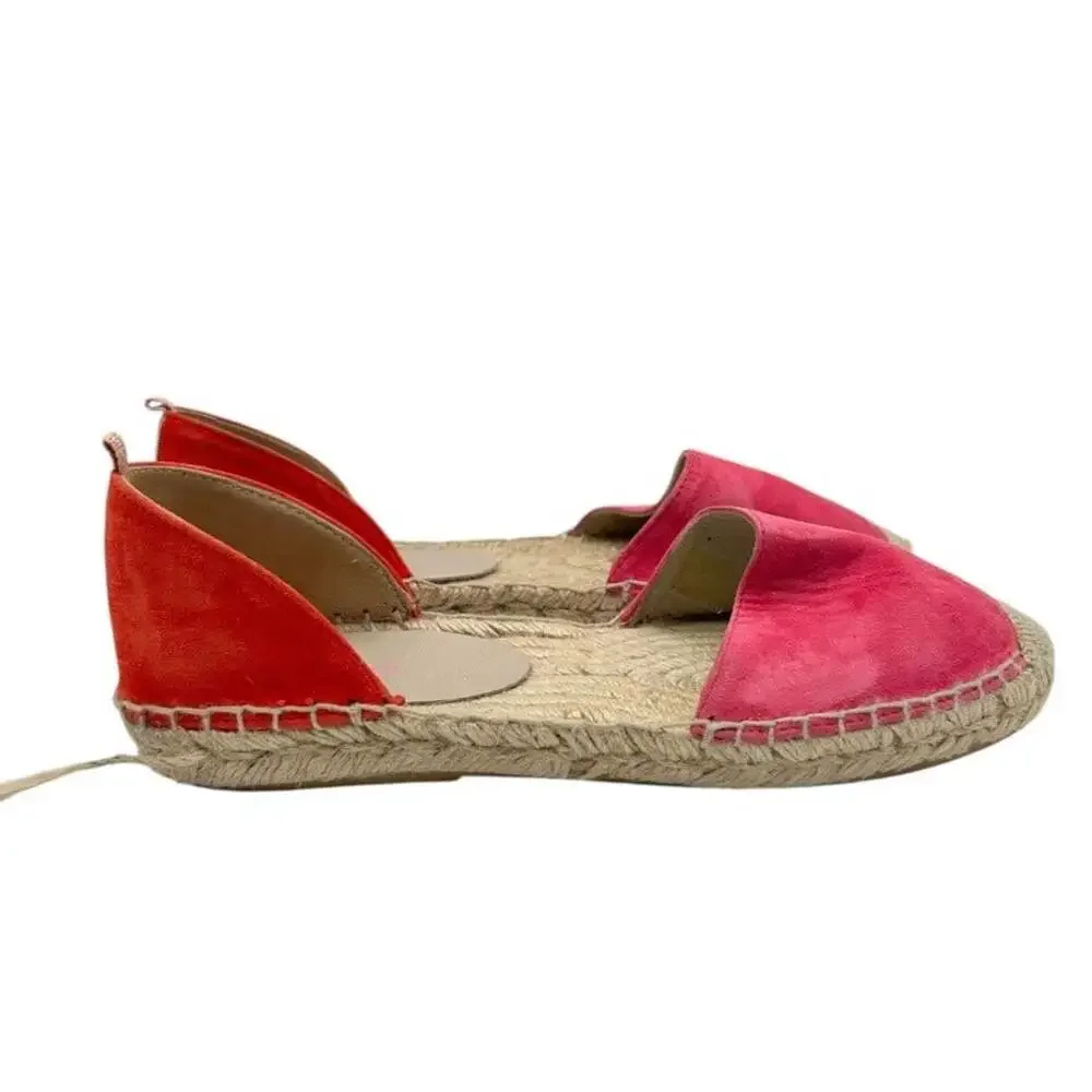 Boden Women's Pink D'orsay Slip On Espadrilles Flats Size EU 38 US 7